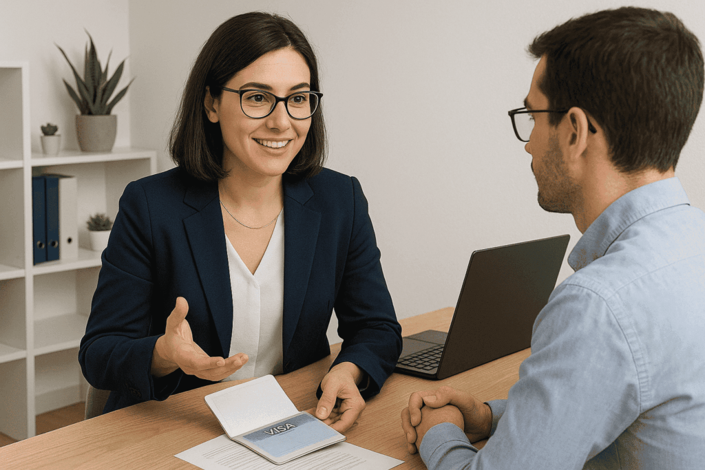 One-to-one educational counselling meeting with advisor